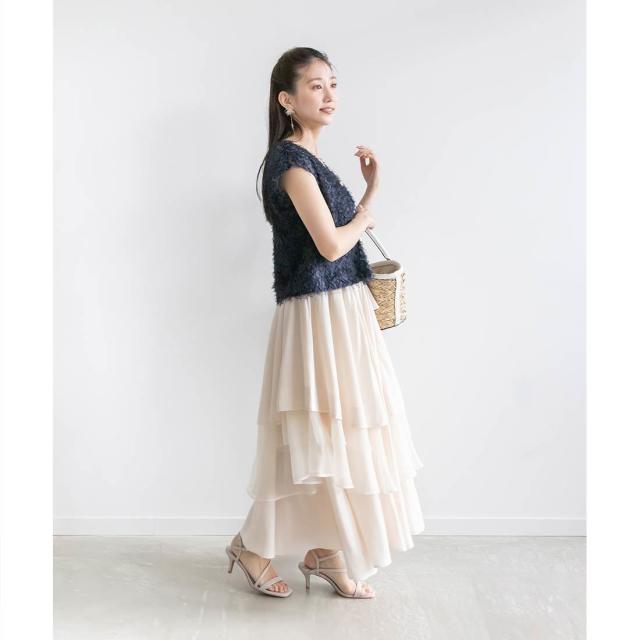 ランダ（RANDA）/＜24春夏新作＞アシンメトリーティアード