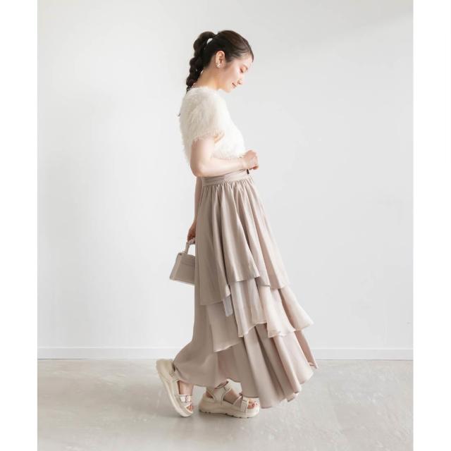 ランダ（RANDA）/＜24春夏新作＞アシンメトリーティアード
