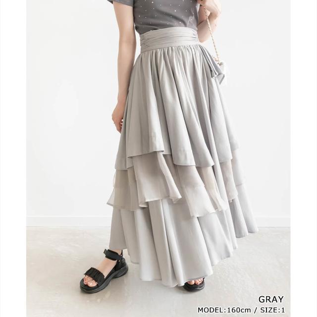 RANDA アシンメトリーティアードスカート セール】アシンメトリーティアードスカート（スカート）｜RANDA