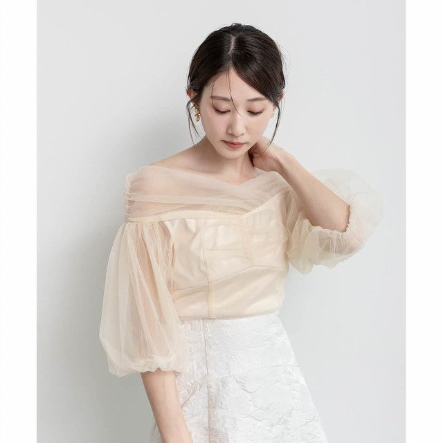 ランダ(RANDA)/<24春夏新作>チュールデザインオフショル ランダ(RANDA)/<24春夏新作>チュールデザインオフショル