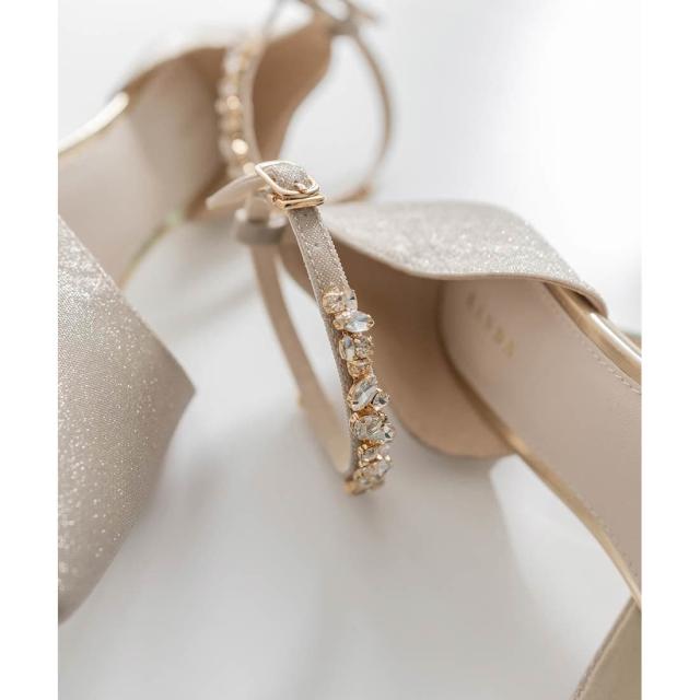 ランダ（RANDA）/【22．5−25．5】2WAY グリッターストラップパンプス