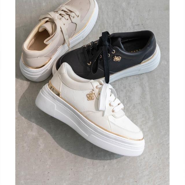 ランダ（RANDA）/【22．5−25．5】モノグラムボリュームソールスニーカー