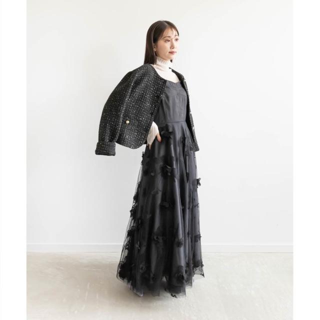 ランダ（RANDA）/＜24秋冬新作＞ノーカラークロップドジャケット