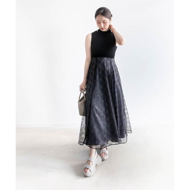 ランダ（RANDA）/＜24秋冬新作＞チュールドッキングボレロワンピース