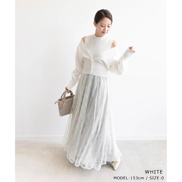 ランダ（RANDA）/＜24秋冬新作＞チュールドッキングボレロワンピース ランダ（RANDA）/＜24秋冬新作＞チュールドッキングボレロワンピース