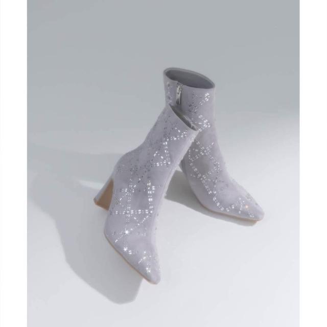 ランダ（RANDA）/【22．5−25．5】キルティングライクビジューブーツ