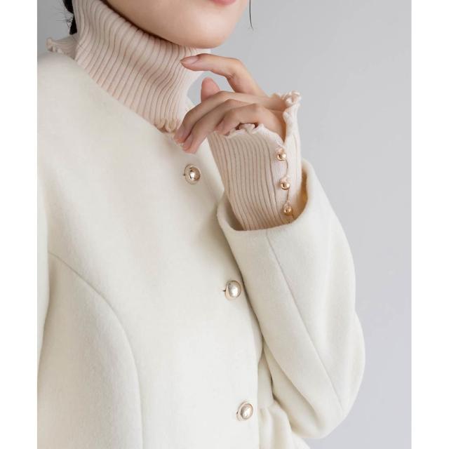 ランダ（RANDA）/ウールライクペプラムショートコート ブルゾン