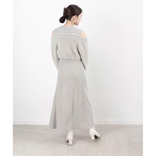 ランダ（RANDA）/＜24秋冬新作＞フェザードッキングニットワンピースの