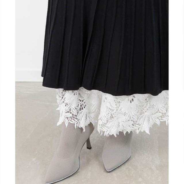 ランダ（RANDA）/＜24秋冬新作＞【選べる丈感】レースドッキング