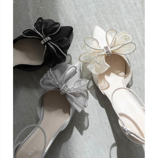 ランダ（RANDA）/【22．5−25．5】3WAYリボンセパレートパンプス