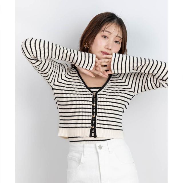 ランダ（RANDA）/＜25春夏新作＞スカラップデザインアンサンブルニットの通販は