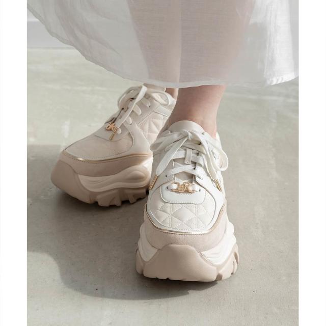 ランダ（RANDA）/【22．5−25．5】モノグラムボリュームソールスニーカー