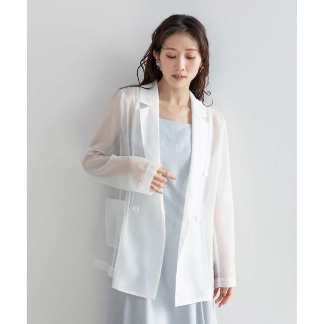 RANDA ランダ　ダブルブレストシアージャケット RANDA ブルゾン アウター ダブルブレストシアージャケット