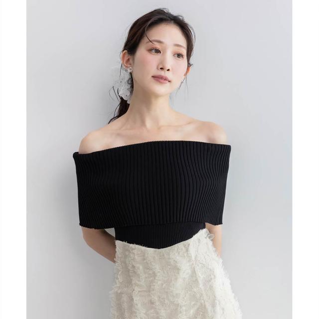 ランダ（RANDA）/オフショルニットドッキングワンピース