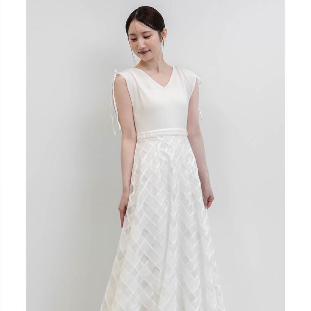 ランダ（RANDA）/ニットドッキングチェックワンピース 6,522円