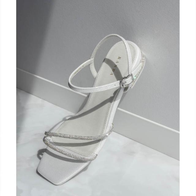 ランダ（RANDA）/【21．5−25．5】ビジューストラップサンダル