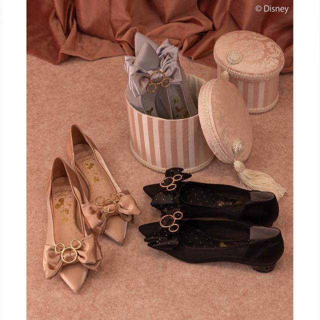 ランダ（RANDA）/【22−25．5】【Mickey＆Minnie】/スタッズリボン