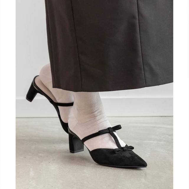ランダ（RANDA）/＜25秋冬新作＞【22．5−25．5】リボンTストラップミュールパンプス ランダ（RANDA）/＜25秋冬新作＞【22．5−25．5】リボンTストラップ
