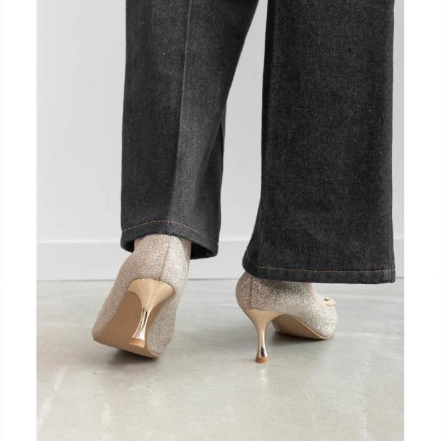 ランダ（RANDA）/＜25秋冬新作＞【22−25．5】ビジューバックル