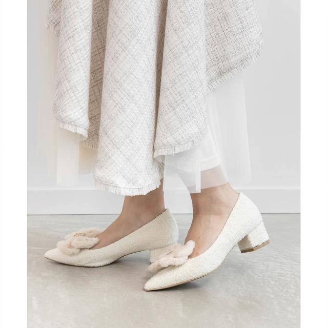 ランダ（RANDA）/＜25秋冬新作＞【22−25．5】2WAY ファーリボンパーツ