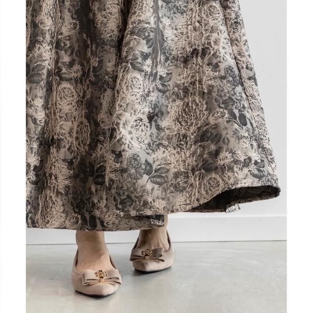 ランダ（RANDA）/＜25秋冬新作＞フラワージャガードワンピース