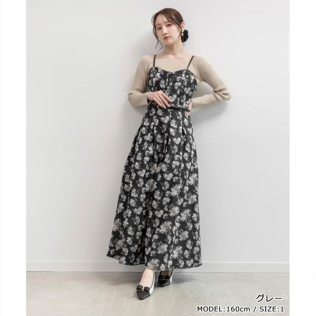 ランダ（RANDA）/＜25秋冬新作＞フラワージャガードワンピース