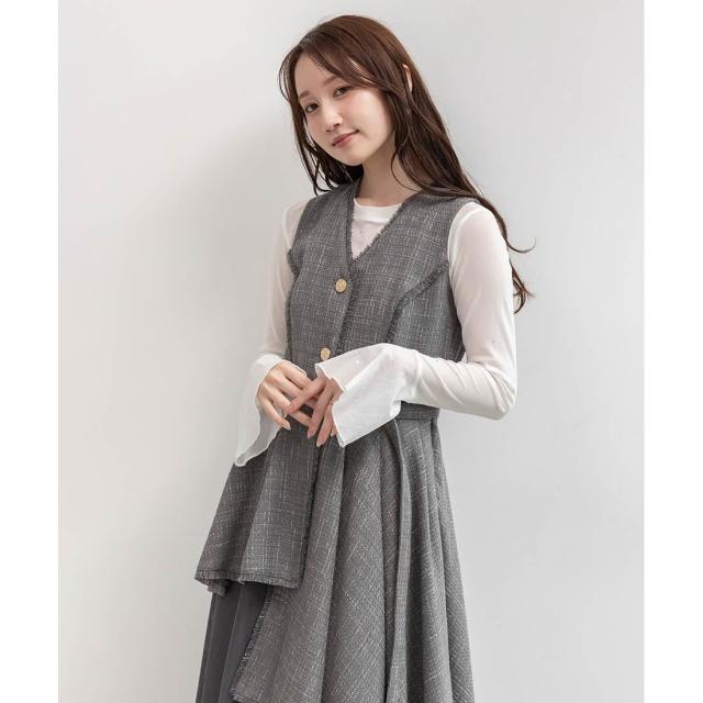 ランダ（RANDA）/＜25秋冬新作＞チュールレイヤードジャケット