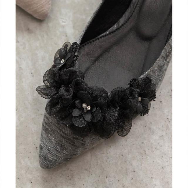 ランダ（RANDA）/＜25秋冬新作＞【22．5−25．5】3Dフラワーフラット