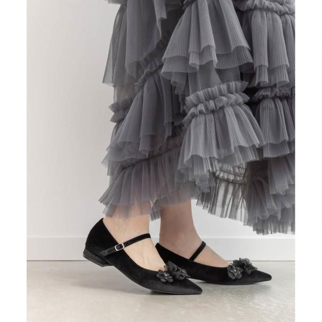 ランダ（RANDA）/＜25秋冬新作＞【22．5−25．5】3Dフラワーフラット