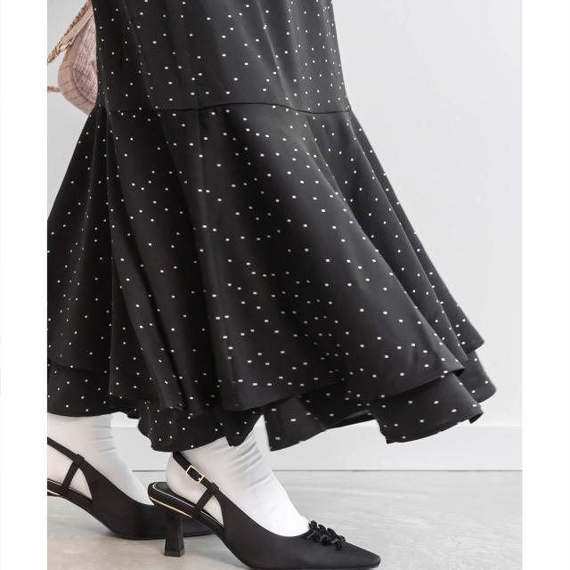 ランダ（RANDA）/＜25秋冬新作＞ラッフルカラーフリルシフォンワンピース