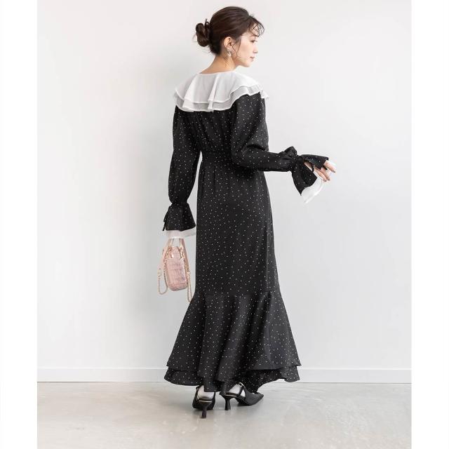 ランダ（RANDA）/＜25秋冬新作＞ラッフルカラーフリルシフォンワンピース ランダ（RANDA）/＜25秋冬新作＞ラッフルカラーフリルシフォンワンピース