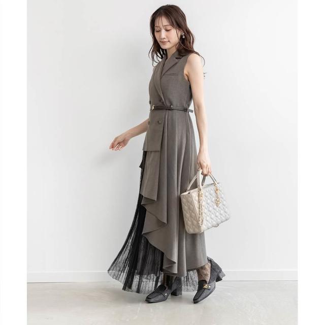 ランダ（RANDA）/【4サイズ展開】レースプリーツドッキングレイヤード