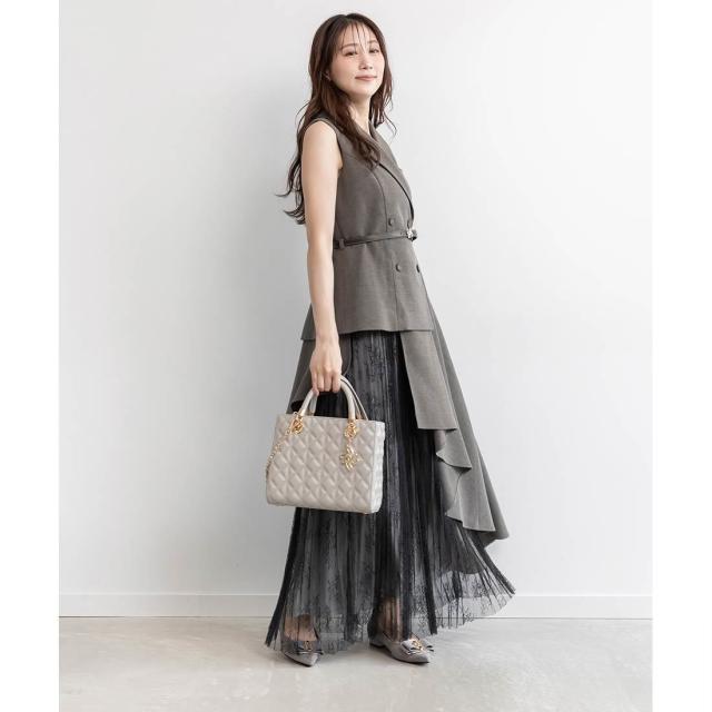 ランダ（RANDA）/【4サイズ展開】レースプリーツドッキングレイヤード 