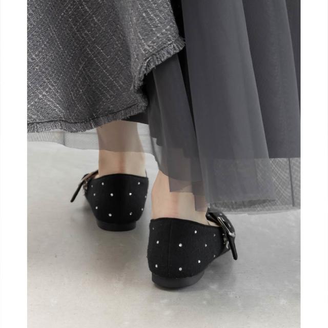 ランダ（RANDA）/＜25秋冬新作＞【22．5−25．5】ベルトデザインフラットシューズ ランダ（RANDA）/＜25秋冬新作＞【22．5−25．5】ベルトデザイン