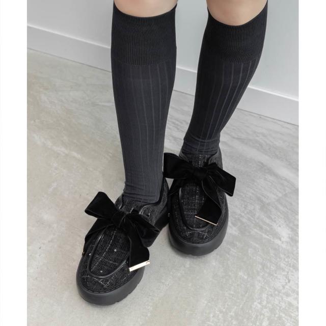 ランダ（RANDA）/＜25秋冬新作＞【22．5−25．5】ベロアリボン