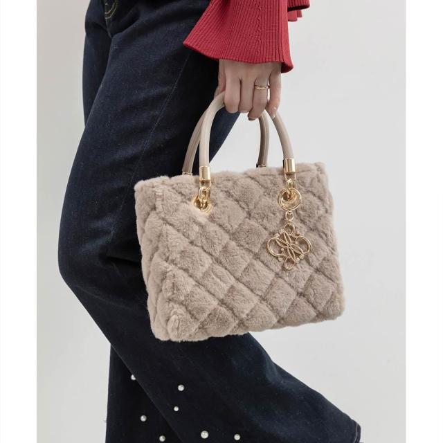 ランダ（RANDA）/＜25秋冬新作＞2WAY ファーキルティングハンドバッグ ランダ（RANDA）/＜25秋冬新作＞2WAY ファーキルティングハンドバッグ