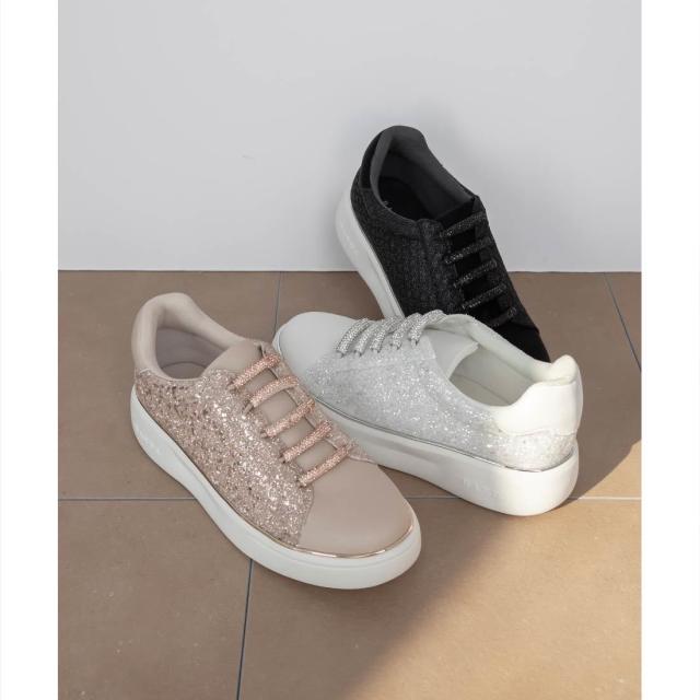 ランダ（RANDA）/＜25秋冬新作＞【22．5−25．5】ビジューパーツグリッタースニーカー