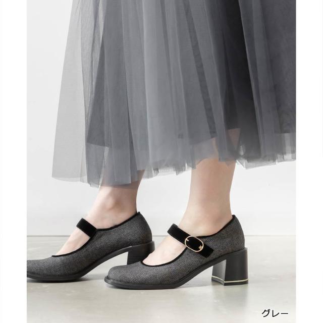 ランダ（RANDA）/＜25秋冬新作＞【22．5−25．5】ヒールアップメリージェーンパンプス ランダ（RANDA）/＜25秋冬新作＞【22．5−25．5】ヒールアップメリー