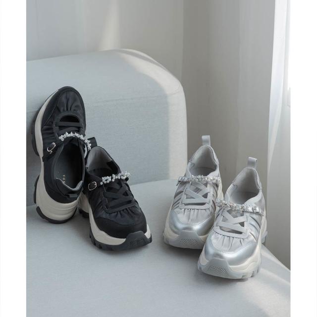 ランダ（RANDA）/＜25秋冬新作＞【22．5−25．5】ビジューベルトレース