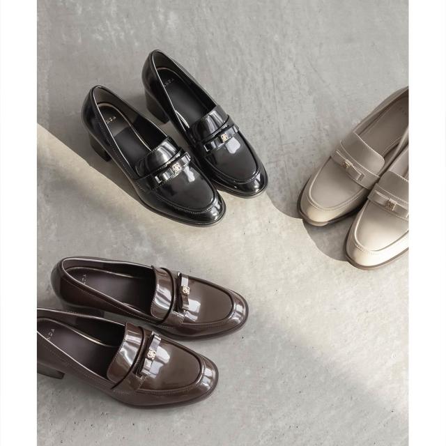 ランダ（RANDA）/＜25秋冬新作＞【22．5−25．5】ミニリボンヒールアップローファー