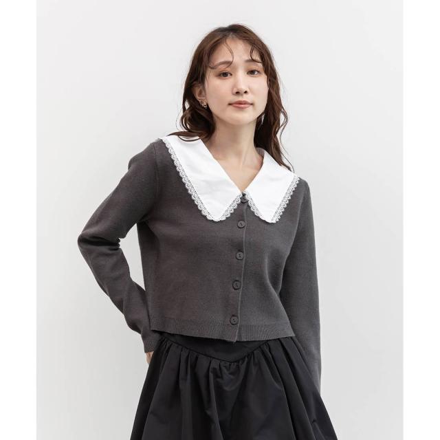 ランダ（RANDA）/＜25秋冬新作＞2WAY 襟付きニットカーディガン ランダ（RANDA）/＜25秋冬新作＞2WAY 襟付きニットカーディガンの通販