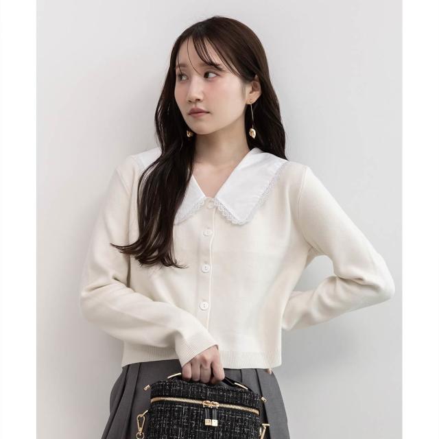 ランダ（RANDA）/＜25秋冬新作＞2WAY 襟付きニットカーディガンの通販