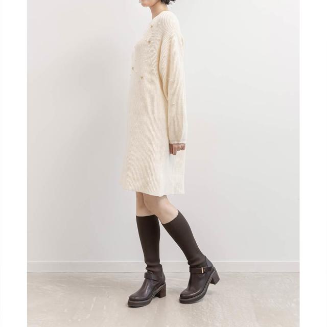 ランダ（RANDA）/【22．5−25．5】ラウンドトゥニットドッキングロングブーツ_17
