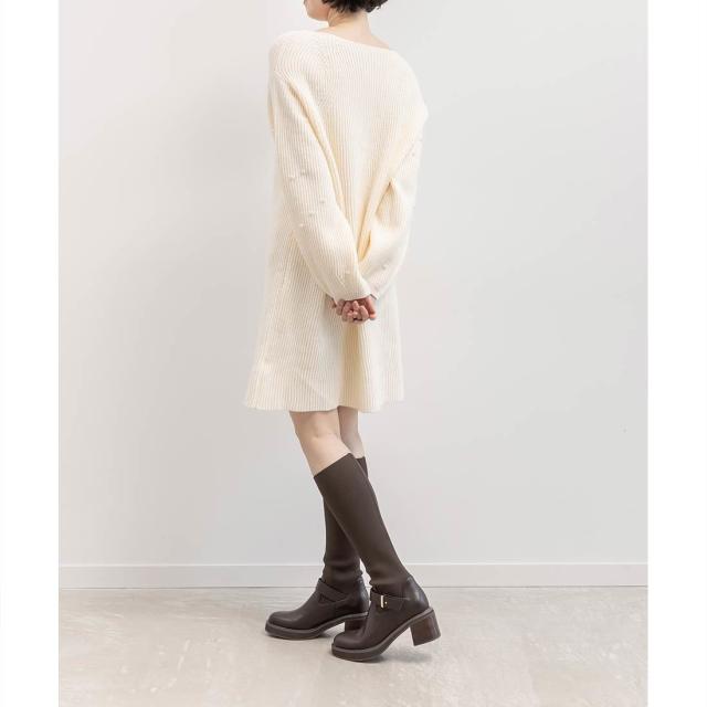 ランダ（RANDA）/【22．5−25．5】ラウンドトゥニットドッキングロングブーツ_18