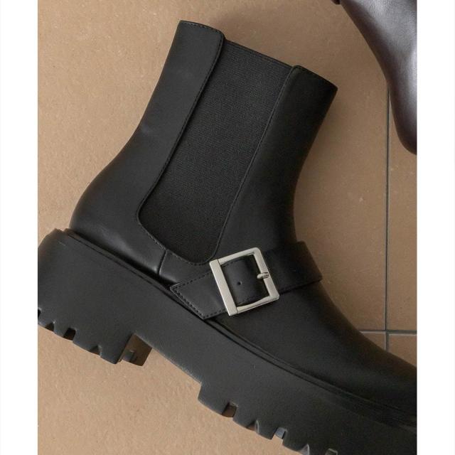 ランダ（RANDA）/＜25秋冬新作＞【22．5−25．5】ベルトデザインサイドゴアショートブーツ
