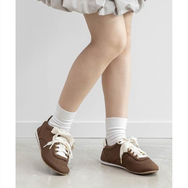 ランダ（RANDA）/＜25秋冬新作＞【22．5−25．5】ダブルリボンロープロファイルスニーカー NEW】ランダ（RANDA）/＜25秋冬新作＞【22．5−25．5】ダブルリボン