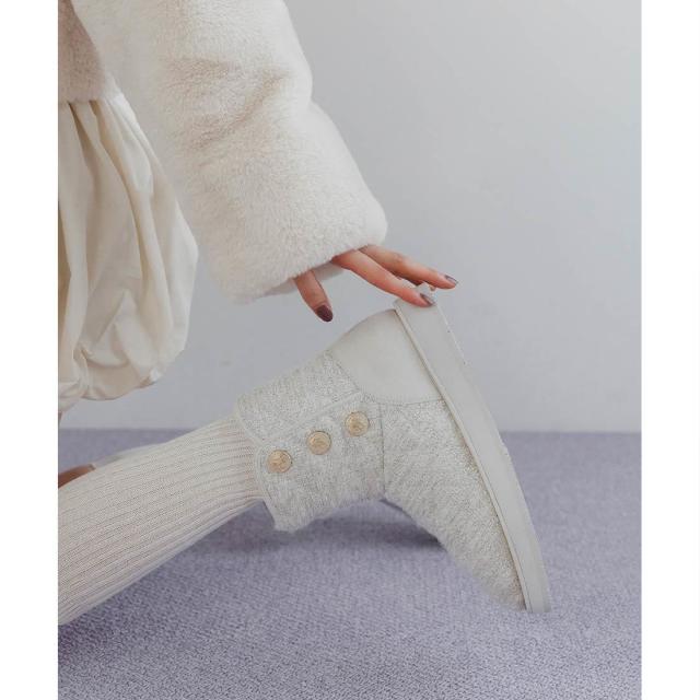 ランダ（RANDA）/＜25秋冬新作＞【22．5−25．5】モノグラムパーツキルティングムートンブーツ