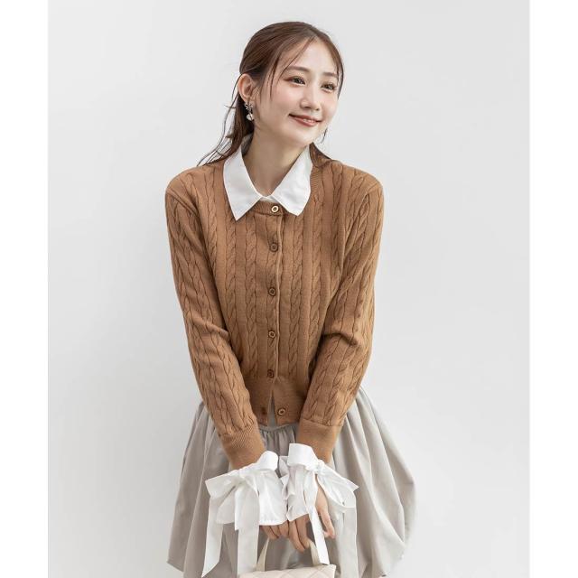 ランダ（RANDA）/2WAY シャツドッキングレイヤードニットの通販はau 
