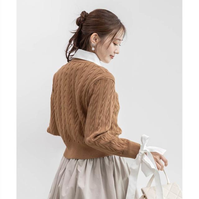 ランダ（RANDA）/2WAY シャツドッキングレイヤードニットの通販はau 