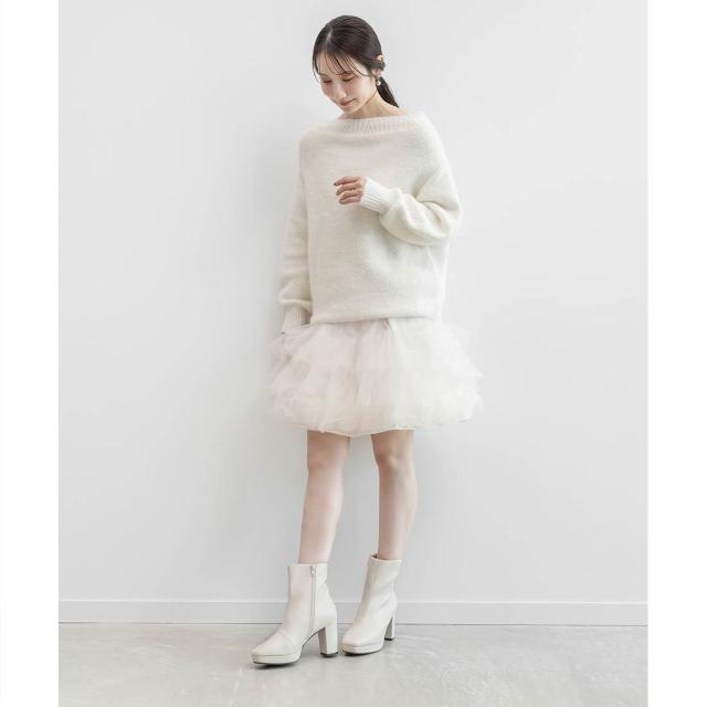 ランダ（RANDA）/【22．5−25．5】2WAY ニットカバーショートブーツ_17